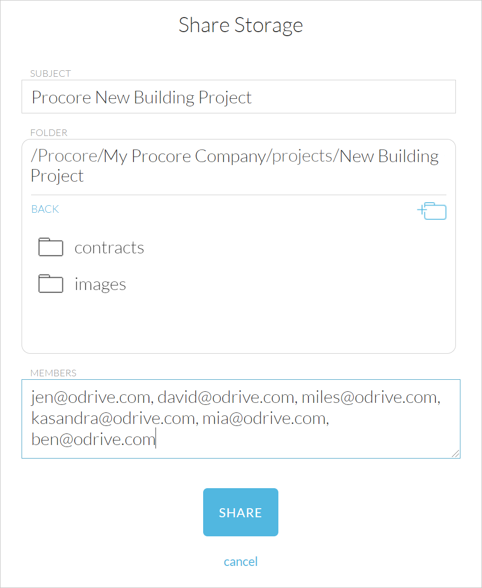 Creating a space to share a project and allow others to sync with it